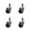 Service Caster 3'' SS Hard Rubber Wheel Swivel 1'' Expanding Stem Caster Set, 4PK SCC-SSEX20S314-HRS-1-4 - alternate 1